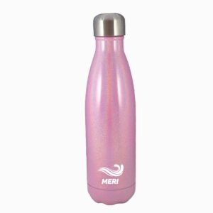 Pudel suhkruvatt 500ml roosa läiki sädelustega pudel