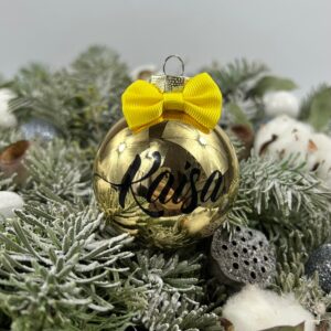 Klaasist nimelised jõulukuulid 6CM (erinevad värvid)