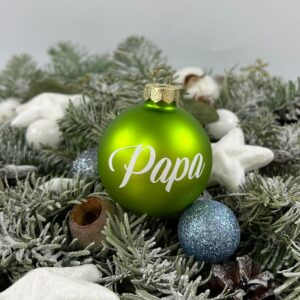 Klaasist nimelised jõulukuulid 6CM (erinevad värvid)