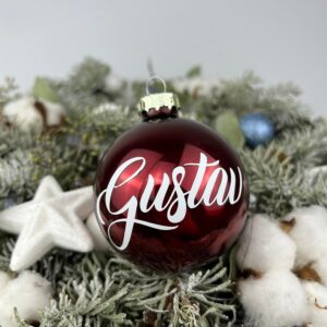Klaasist nimelised jõulukuulid 6CM (erinevad värvid)