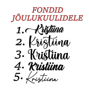 Nimelised jõulukuulid jõuluehted nimega nimelised jõuluehted