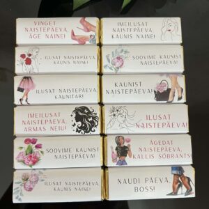 Šokolaadid naistepäevaks personaliseeritud šokolaad