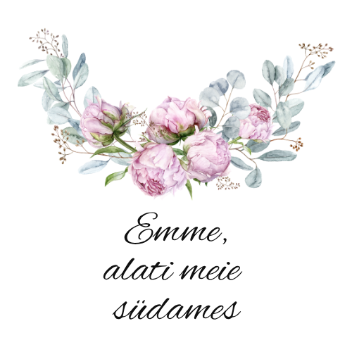 Pojengidega kruus "Vanaema/mamma, alati meie südames" - Pilt 3